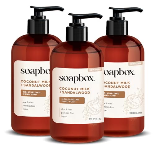 Coconut Milk and Sandalwood Liquid Hand Soap, 3-Pack
