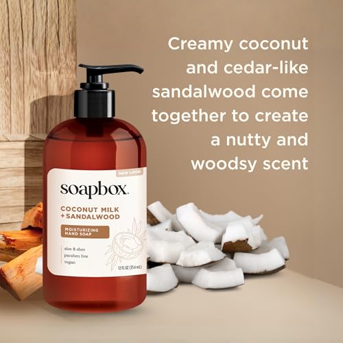 Coconut Milk and Sandalwood Liquid Hand Soap, 3-Pack