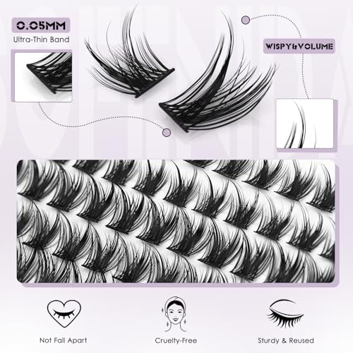 SOFENIDA Lash Clusters Kit Wispy Lash Clusters Clust