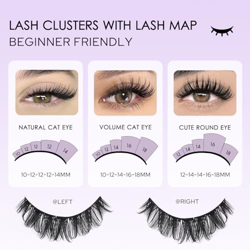 SOFENIDA Lash Clusters Kit Wispy Lash Clusters Clust