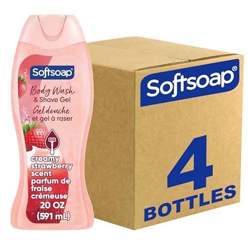 Body Wash and Shave Gel, Creamy Strawberry Scent, 20 fl oz