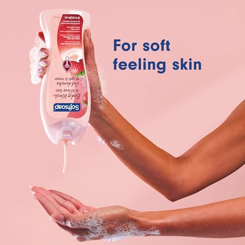 Body Wash and Shave Gel, Creamy Strawberry Scent, 20 fl oz