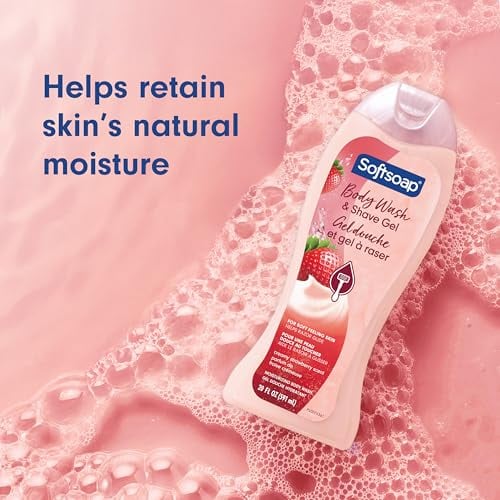 Body Wash and Shave Gel, Creamy Strawberry Scent, 20 fl oz