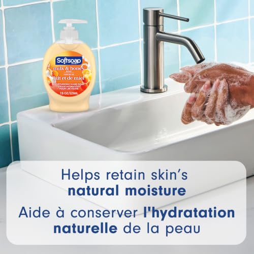 Moisturizing Liquid Hand Soap, Milk and Honey, 7.5 Fluid Ounce, Pack of 6 (Package may vary)