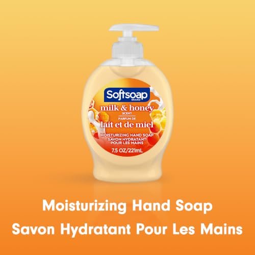 Moisturizing Liquid Hand Soap, Milk and Honey, 7.5 Fluid Ounce, Pack of 6 (Package may vary)