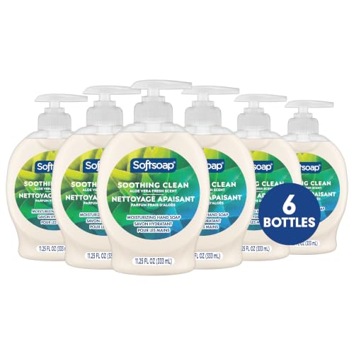 Moisturizing Liquid Hand Soap, Soothing Clean Aloe Vera - 7.5 Fl Oz (Pack of 6)