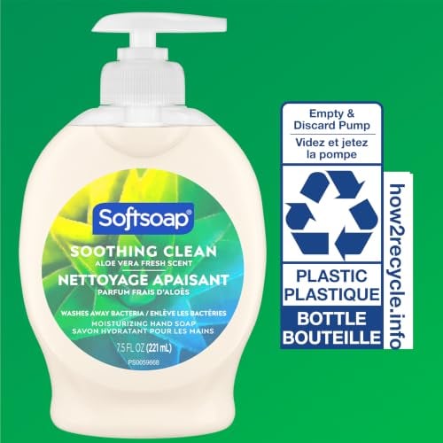 Moisturizing Liquid Hand Soap, Soothing Clean Aloe Vera - 7.5 Fl Oz (Pack of 6)