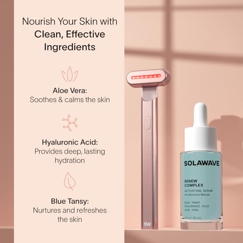 4-in-1 Radiant Renewal Red Light Therapy Wand & Renew Complex Activation Serum | Beauty De
