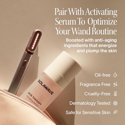 4-in-1 Red Light Therapy Wand for Face & Neck + Activating Serum