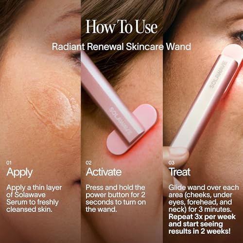 4-in-1 Red Light Therapy Wand for Face & Neck + Activating Serum