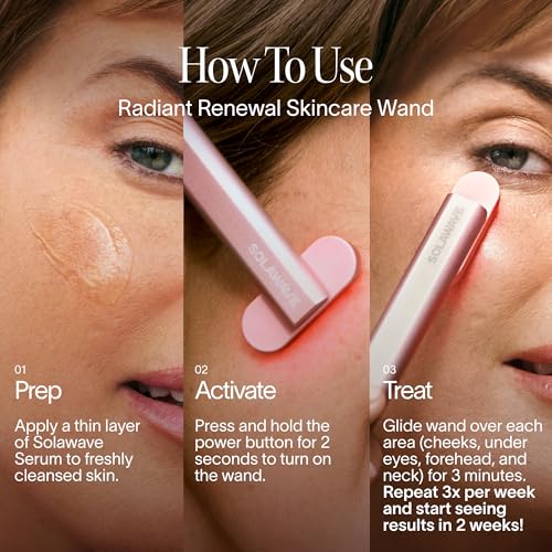 4-in-1 Red Light Therapy Wand for Face & Neck (Rose Gold)