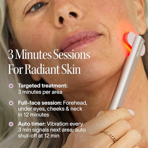4-in-1 Red Light Therapy Wand for Face & Neck (Rose Gold)
