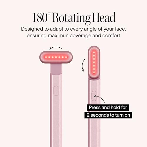 4-in-1 Red Light Therapy Wand for Face & Neck (Rose Gold)