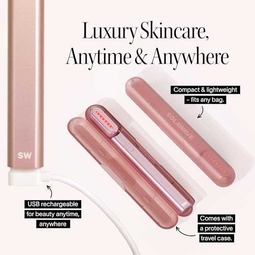 4-in-1 Red Light Therapy Wand for Face & Neck (Rose Gold)