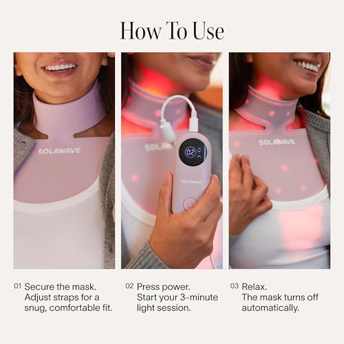 Neck & Chest Red Light Therapy Mask | LED Beauty Device with 4 Wavelengths | Visibly Firms