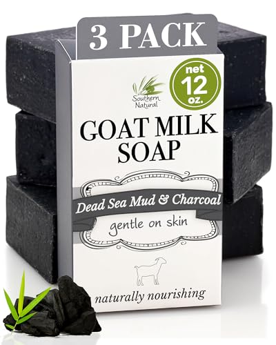 Activated Charcoal Soap Bar For Face & Body, 3 Pack