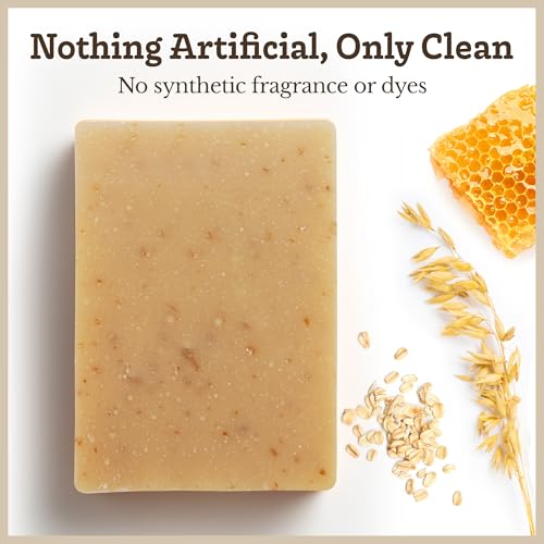 Oatmeal Soap Bar, 3 Pack, Unscented Goat Milk Soap Bars