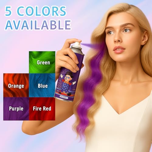 5PC Temporary Hair Color Spray Set