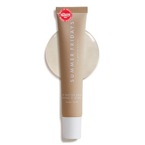 Lip Butter Balm - Conditioning Lip Mask and Lip Balm for Instant Moisture, Shine and Hydration - Sheer-Tinted, Soothing Lip Care - Vanilla (.5 Oz)