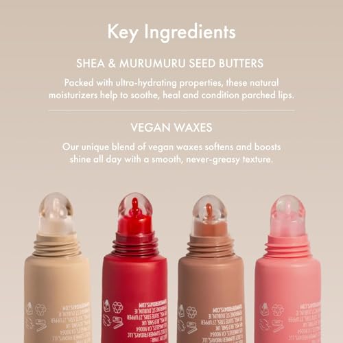 Lip Butter Balm - Conditioning Lip Mask and Lip Balm for Instant Moisture, Shine and Hydration - Sheer-Tinted, Soothing Lip Care - Vanilla (.5 Oz)