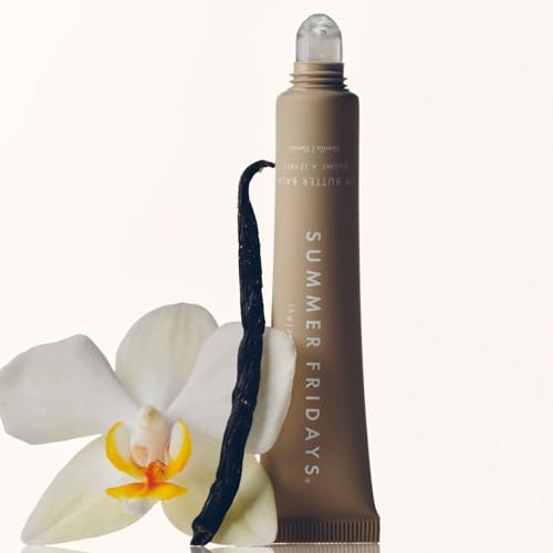 Lip Butter Balm - Conditioning Lip Mask and Lip Balm for Instant Moisture, Shine and Hydration - Sheer-Tinted, Soothing Lip Care - Vanilla (.5 Oz)