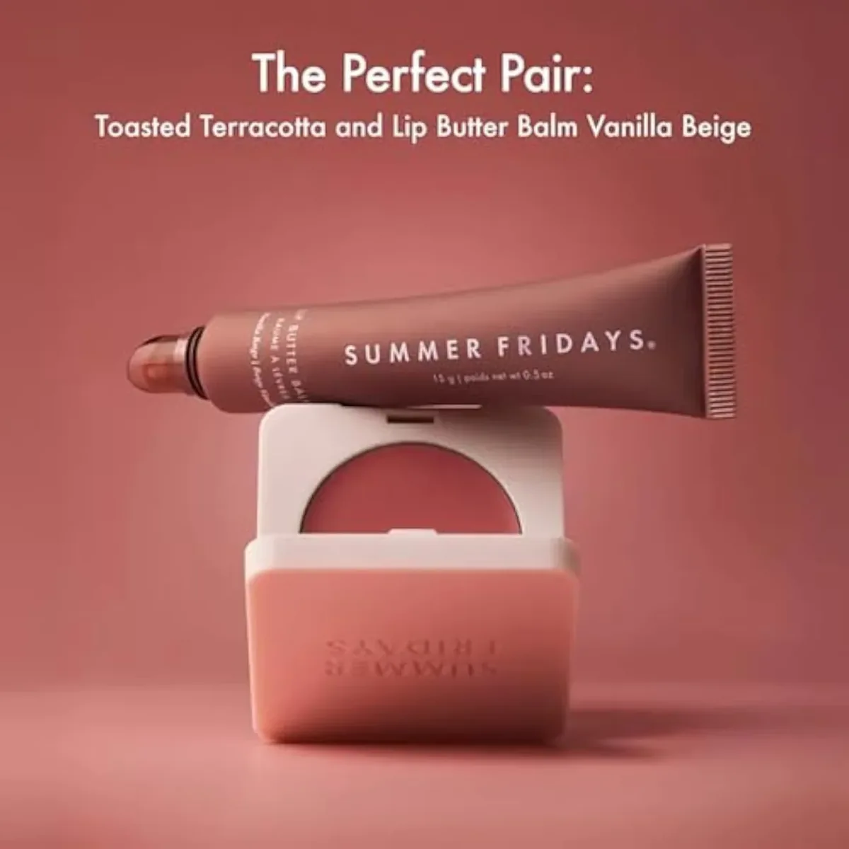 Blush Butter Balm - Skincare-Infused Hydrating Cream Blush with Hyaluronic Acid, Ceramides, & Shea Butter for a Dewy Flush of Color - Cheek and Lip Tint - Toasted Te