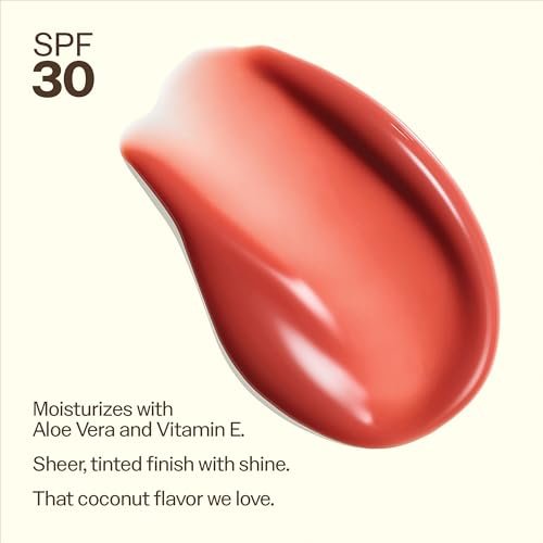 SPF 30 Coconut Sunscreen Lip Balm, Bonfire Tinted - 0.5 oz