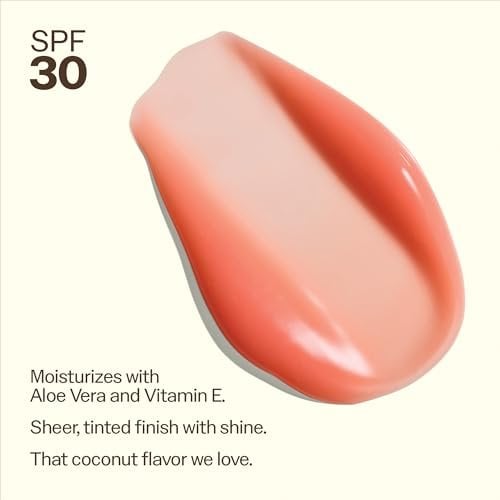 SPF 30 Coconut Sunscreen Lip Balm, Sunset Cove Tinted - 0.5 oz