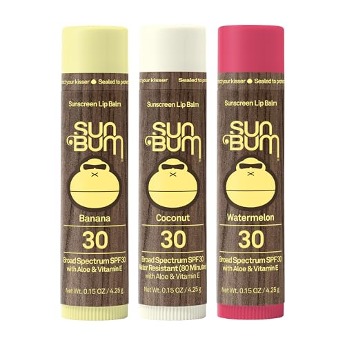 SPF 30 Sunscreen Lip Balm, 3 Flavor Variety Pack - 0.15 oz (3-Pack)