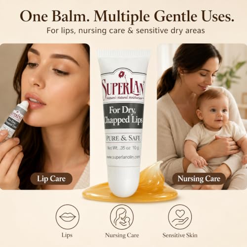 Superlan Organic Lanolin Lip Balm & Nipple Cream, Jo