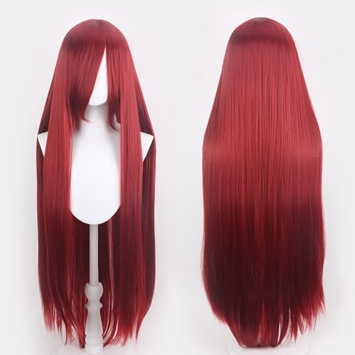 40 Inch Long Red Straight Cosplay Wig