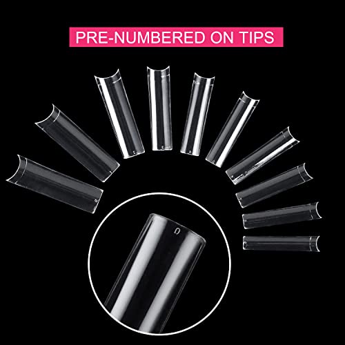 No C Curve Square Flat Nail Tips