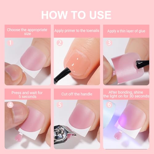 SWETIDAY Toe Nail Tips Press on