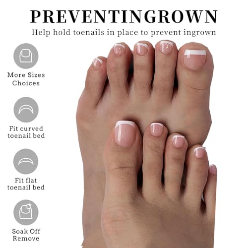 French Tip Toe Nail Tips