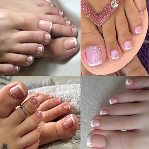 French Tip Toe Nail Tips