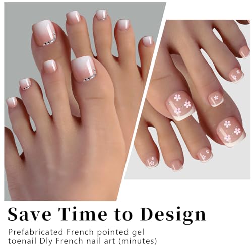 French Tip Toe Nail Tips