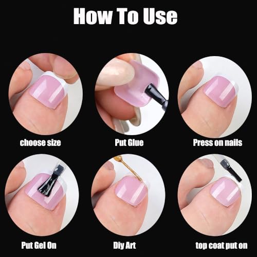 French Tip Toe Nail Tips