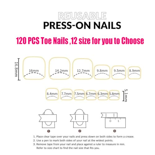 French Tip Toe Nail Tips