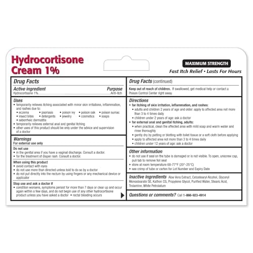 Hydrocortisone Aloe 1% Cream