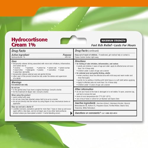 Hydrocortisone Aloe 1% Cream