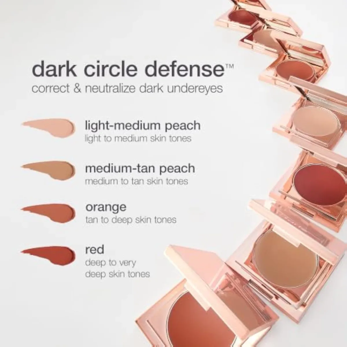 Colored Clay CC Undereye Corrector – Full-Coverage Concealer with Vegan Squalane & Caffeine for Dark Circles & Discoloration, Smooths, Cruelty-Free, full size, light-medium p