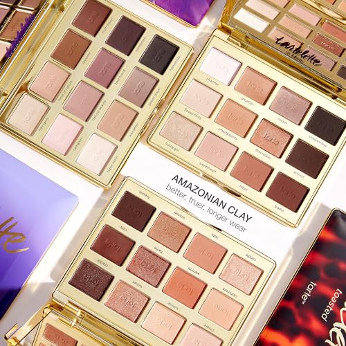 tartelette matte Amazonian clay palette – Full-Size Eyeshadow Palette, Cool-Toned Longwear Buildable Makeup, Perfect for Travel, Vegan & Cruelty-Free