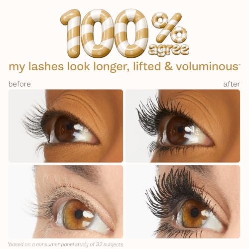 tartelette XL tubing mascara – Lash Extensions in a Tube with Peptide, Extra-Bold Buildable Length & Volume, Smudge-Proof Longwear, Easy-to-Remove, Vegan & Cruelty-Free, trav