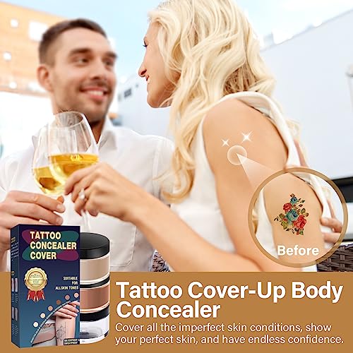 Waterproof Tattoo Cover Up Concealer Kit, 2 Shades