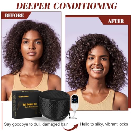 Hair Steamer for Deep Conditioning Upgraded Heat Cap 10-Level 3 Time Settings