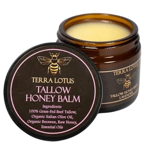 Organic Grass-Fed Beef Tallow Balm with Raw Honey