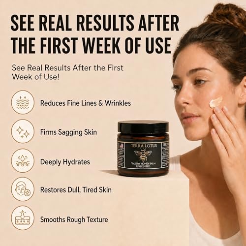 Organic Grass-Fed Beef Tallow Balm with Raw Honey