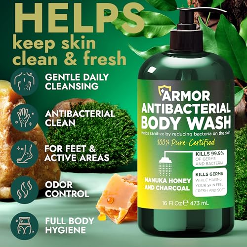 Antibacterial Body Wash for Back Acne, Body Odor & Skin Irritation 16 oz