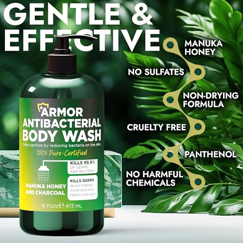Antibacterial Body Wash for Back Acne, Body Odor & Skin Irritation 16 oz