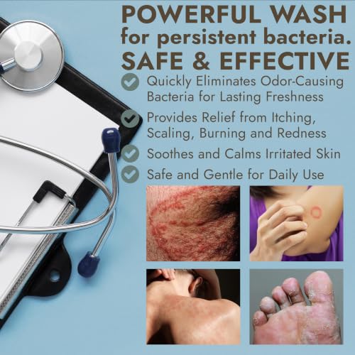Antibacterial Body Wash for Back Acne, Body Odor & Skin Irritation 16 oz